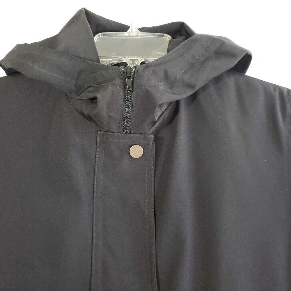 Gallery All Weather Jacket Coat Womens PS Black Hood Water Resistant Utility - Picture 7 of 13